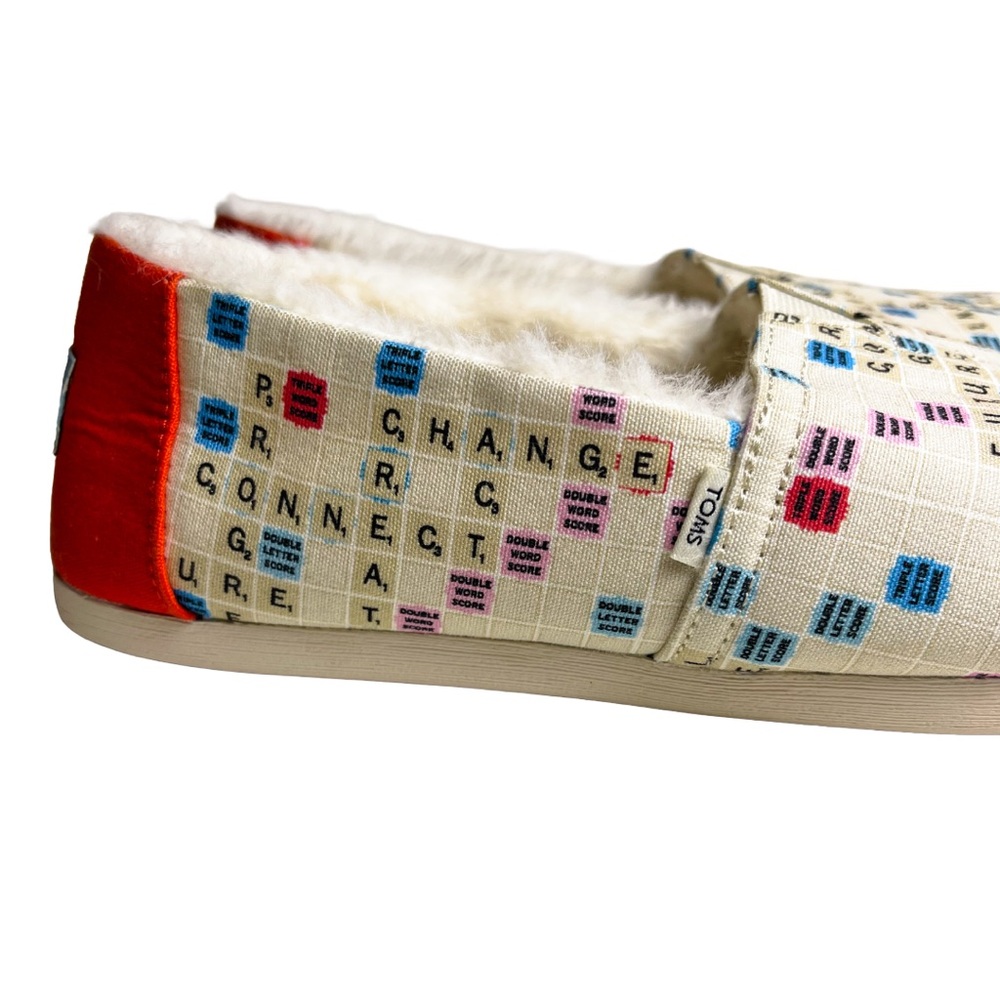 TOMS x SCRABBLE Alpargata Classic Canvas Slip On Flats Size 9 NEW - Picture 3 of 8